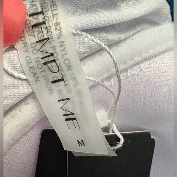 NWT Tempt Me Teal Vintage Swimsuit Retro Halter Ruched High Waist Bikini Set - Picture 14 of 16